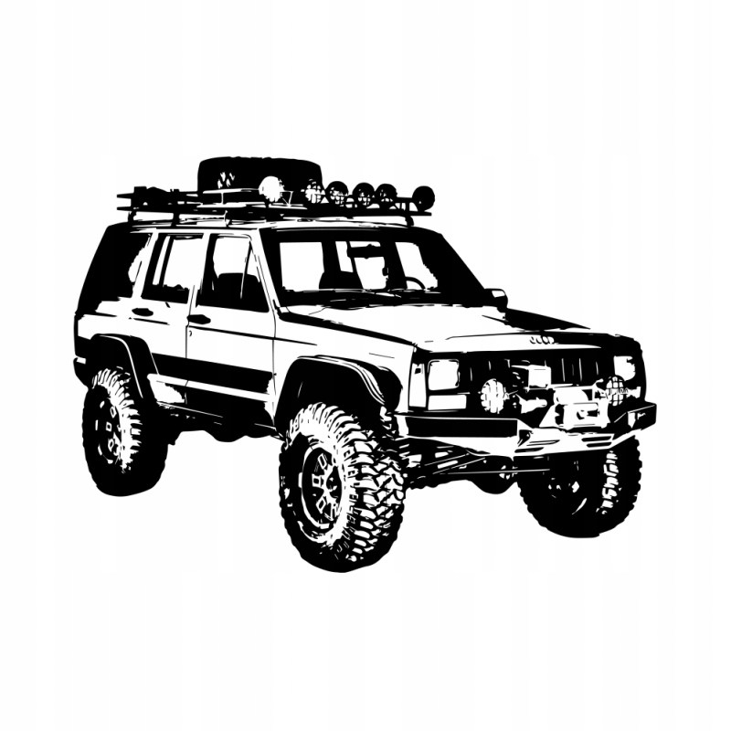Naklejka Jeep Cherokee Xj 90X126 Cm Vivoartes - 8289771402 - Oficjalne Archiwum Allegro
