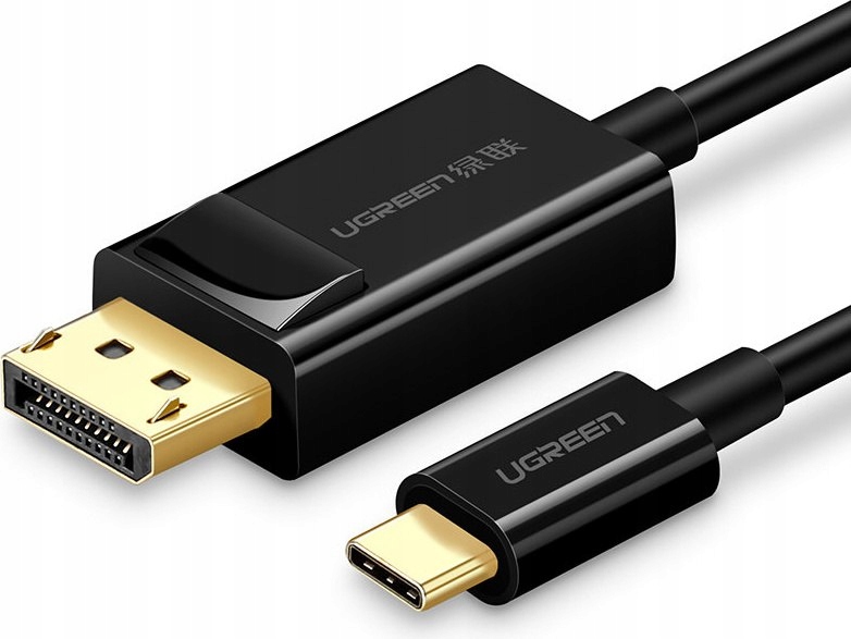 Adapter jednokierunkowy UGREEN MM139 USB-C - Display Port 4K 1,5m czarny