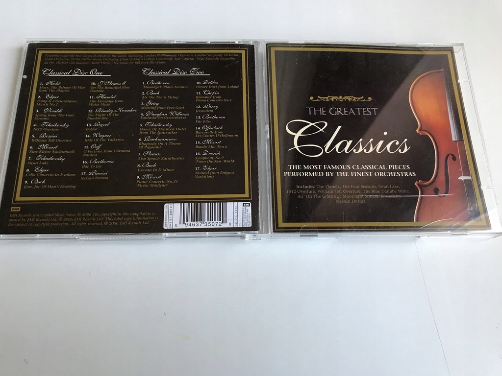2CD GREATEST CLASSICS Beethoven Bach Mozart Holst Vivaldi Delibes 5+/6