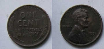 USA 1 cent 1951 D