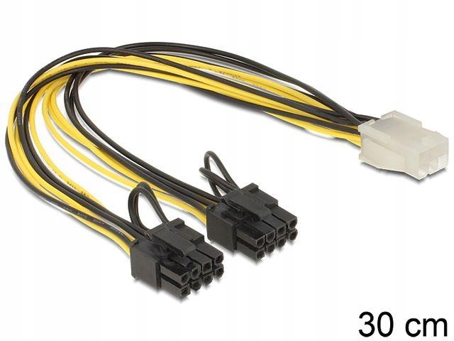 Kabel rozdzielacz zasilania Delock PCIe 6-pin F -