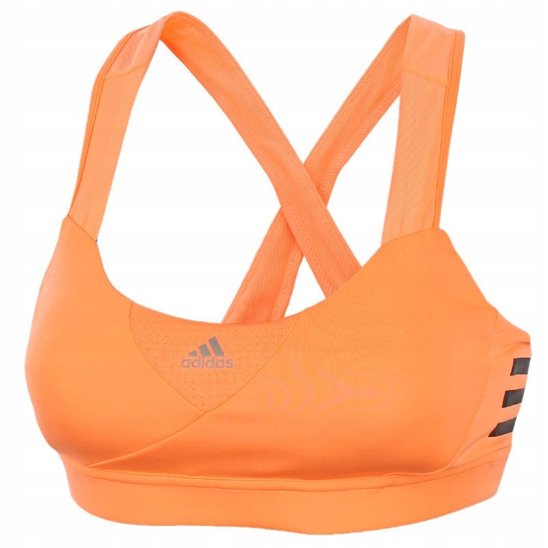 ADIDAS stanik biustonosz top sportowy neonowy XS