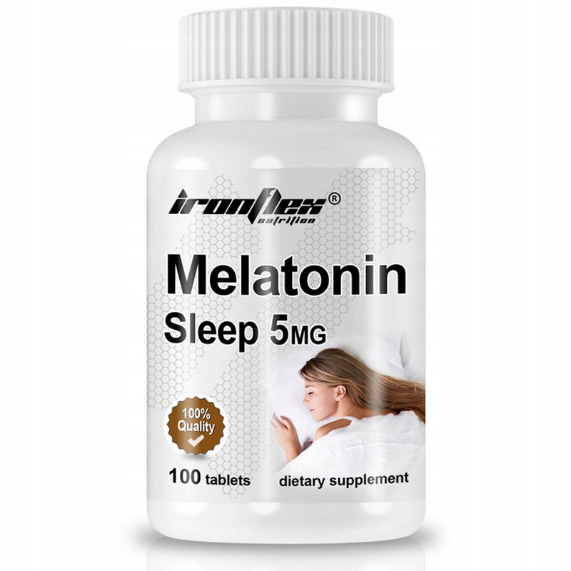 IronFlex Melatonin Sleep 5mg 100tabs SZYBKIE ZASYPIANIE GŁĘBOKI SEN