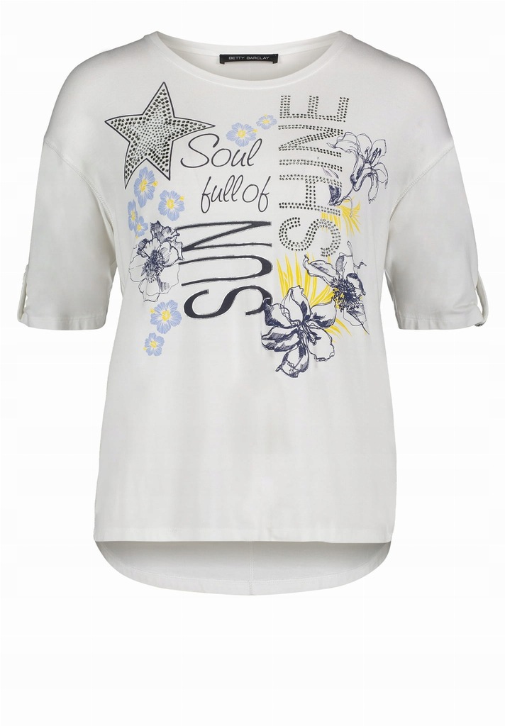 T-shirt BETTY BARCLAY off white glamour 38 SALE!
