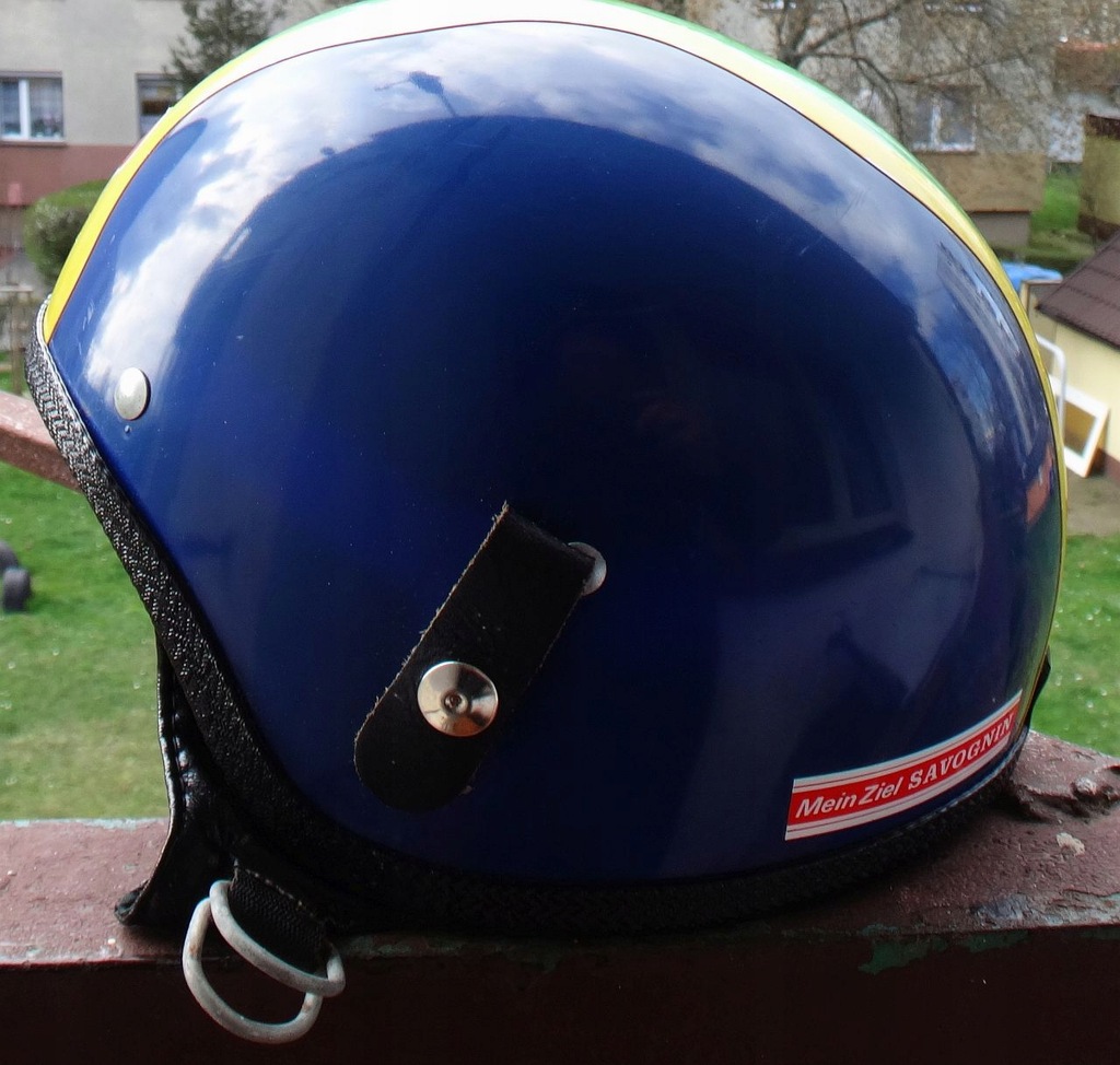 Kask motocyklowy orzeszek z DDR lata 60/70 na wsk mz komar simson
