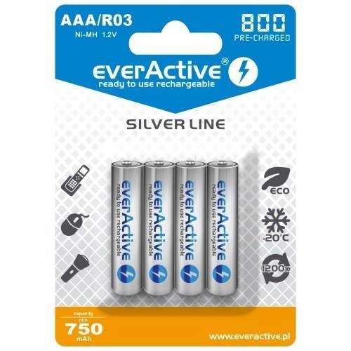 Zestaw akumulatorków everActive EVHRL03-800 (800mA