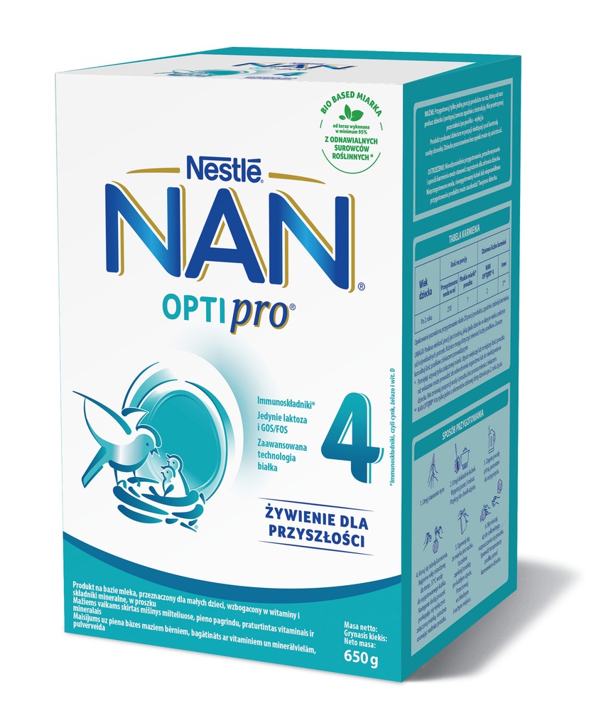 Mleko modyfikowane Nestle Optipro 4 650 g