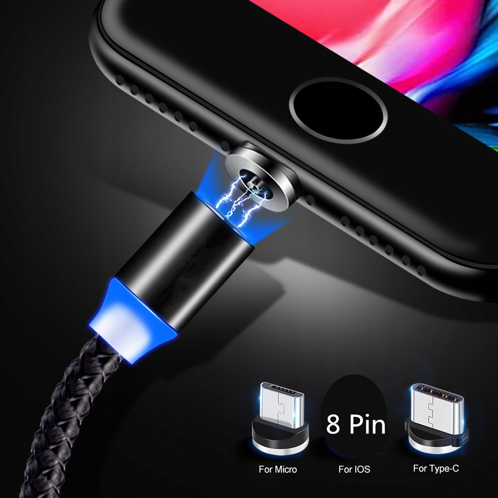 Купить МАГНИТНЫЙ КАБЕЛЬ ЗАРЯДНОЕ УСТРОЙСТВО ДЛЯ IPHONE 3 В 1 MICRO USB C: отзывы, фото, характеристики в интерне-магазине Aredi.ru