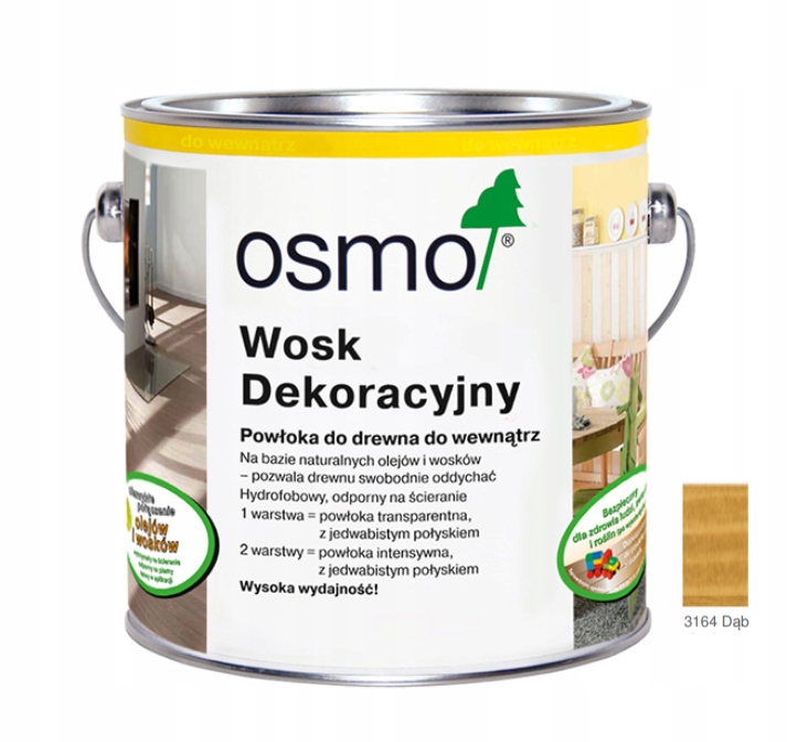 Osmo 3164 Wosk dekoracyjny olej DĄB 0,75L