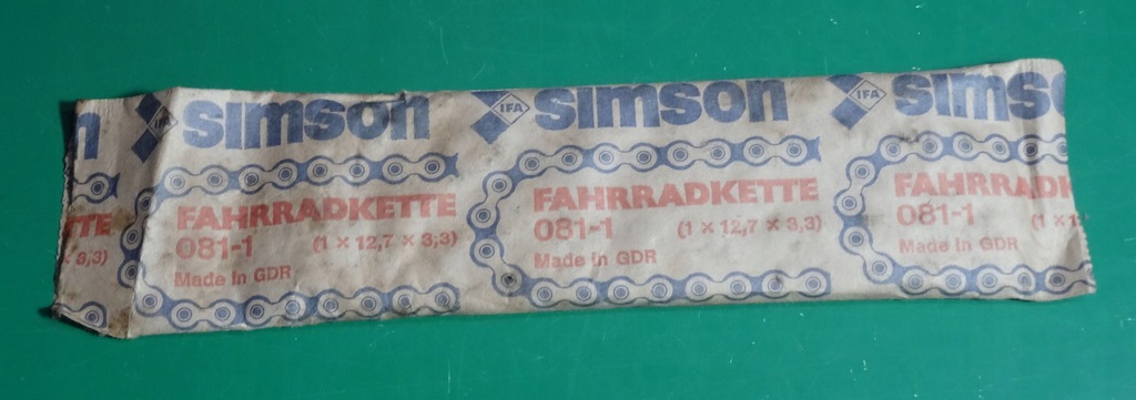 SIMSON łańcuch rowerowy wyprodukowany NRD (1 x 12,7 x 3,3)