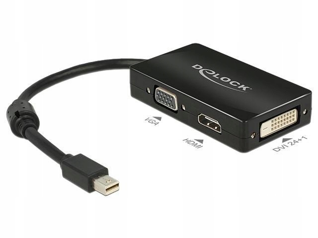 Adapter Displayport Mini(M)->HDMI(F)/VGA(F)/DVI