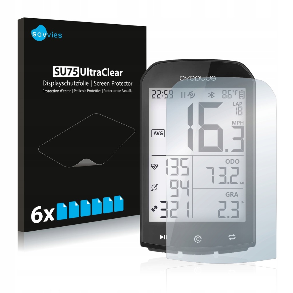 6x Savvies Screen Protector for Cycplus M1 2.9"