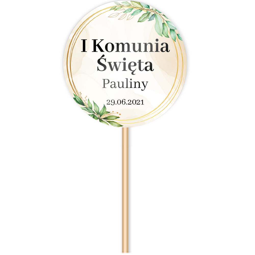 Toppery toper pikery babeczki napis imię komunia
