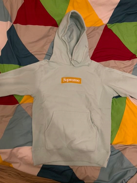 BLUZA SUPREME BOX LOGO BOGO ICE BLUE S 8080930296 oficjalne archiwum Allegro