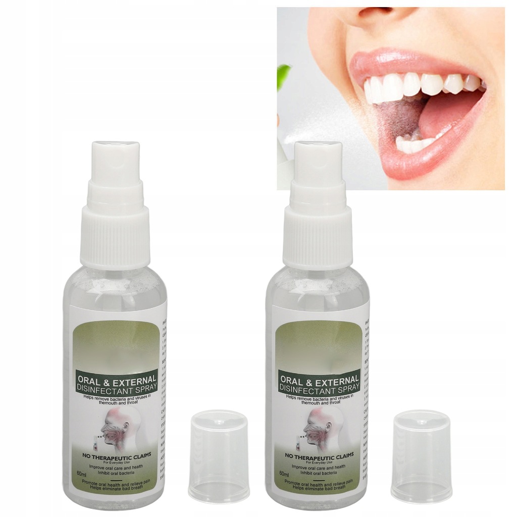 2 SZT. MIĘTOWY ODŚWIEŻACZ DO UST 60ML