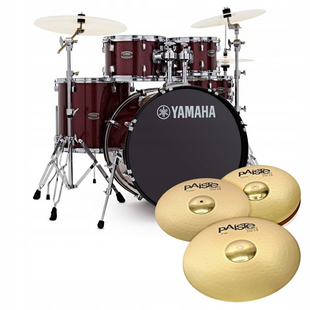 Yamaha Rydeen 20' zestaw perkusyjny z talerzami, Burgundy Glitter