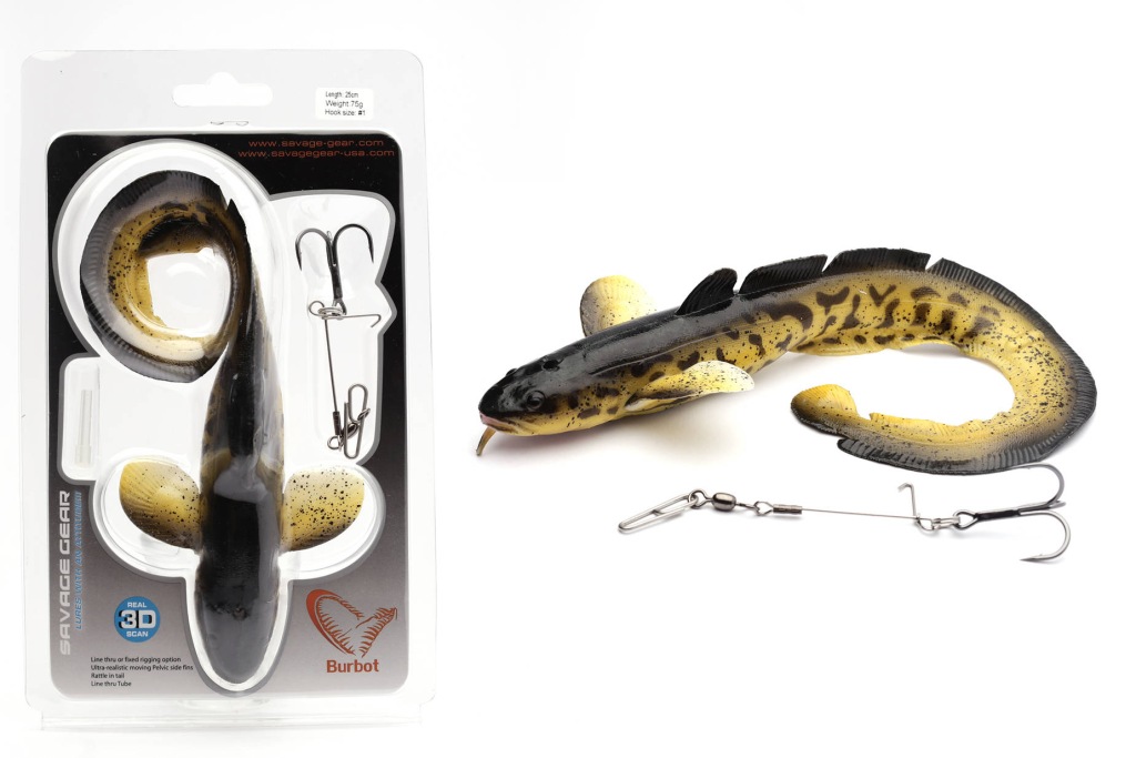 Przynęta Uzbrojona Twister Savage Gear 3D Burbot 25cm 75g Fast Sink Burbot