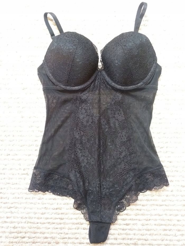 Body r. 38 (75B) H&M czarne koronkowe