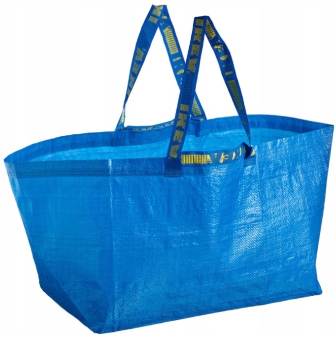 IKEA 71L FRAKTA Duża Torba Na Zakupy Basen Pranie - 13139101836 ...