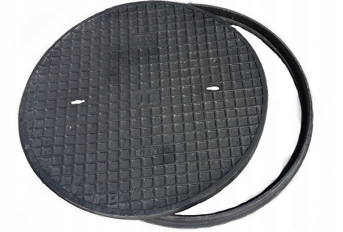 Właz żeliwny, kanałowy, studzienny AO800 okrągły