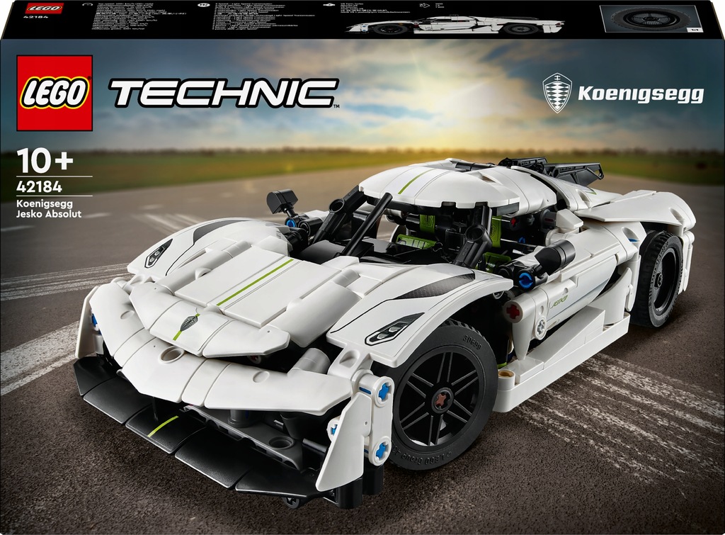 LEGO TECHNIC 42184 KOENIGSEGG JESKO ABSOLUT BIAŁY HIPERSAMOCHÓD 10+