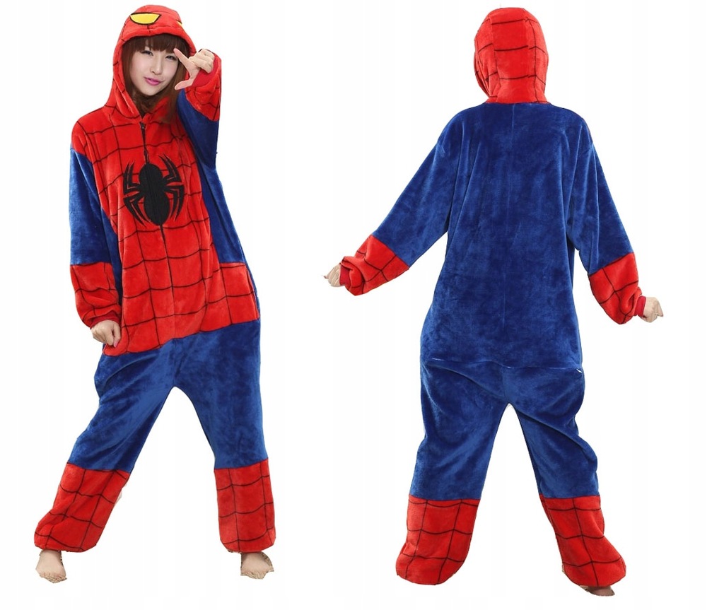 PIŻAMA KOMBINEZON KIGURUMI ONESIE SPIDERMAN XL 42