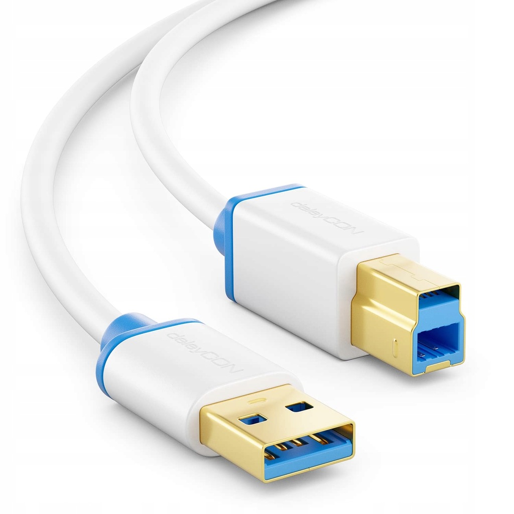 deleyCON 1,5 m Kabel USB 3.0 Super Speed USB A męski na USB B