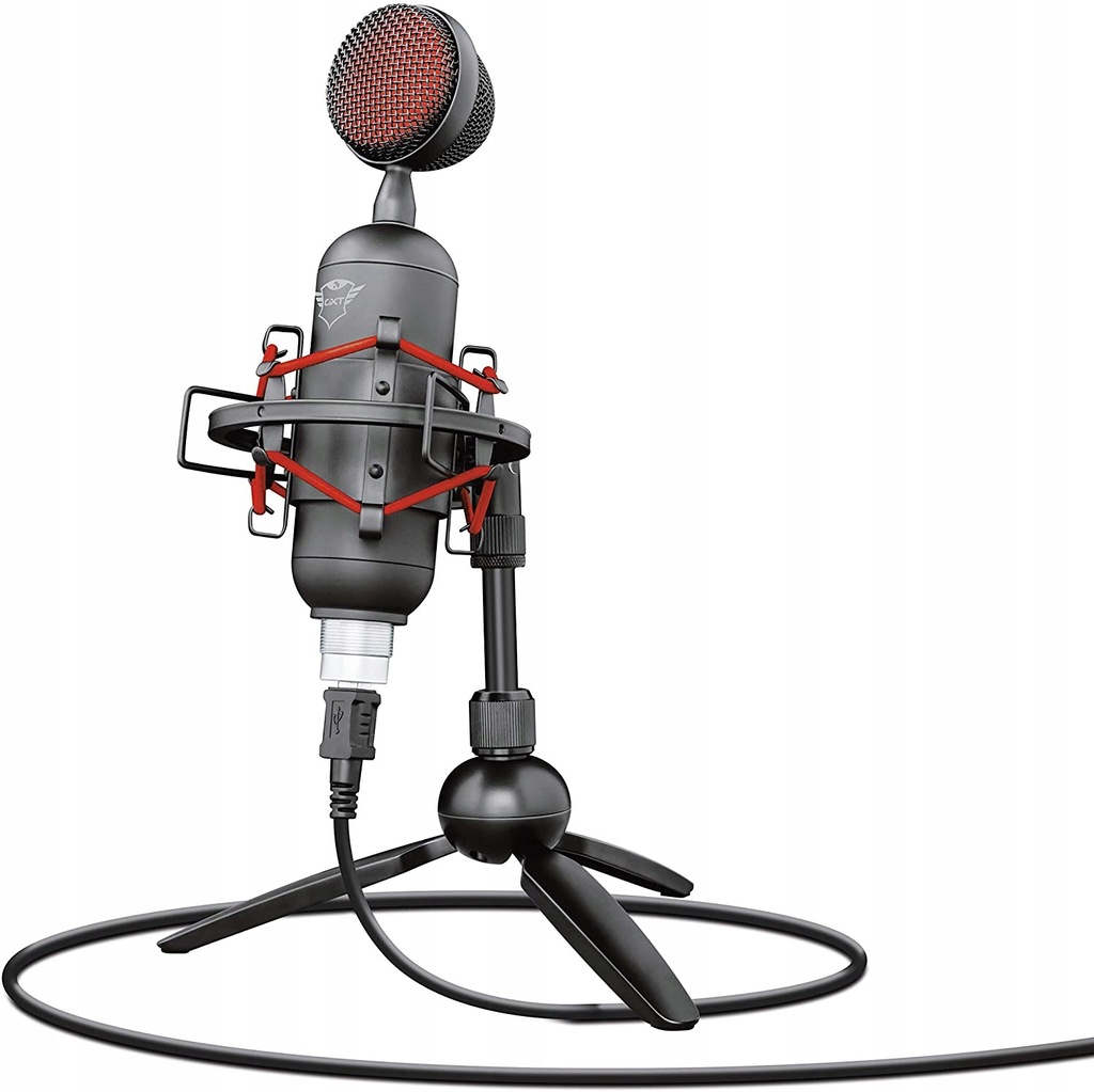 Mikrofon USB Strumieniowy Streaming Kardioidalny Pojemnosciowy Trust Buzz