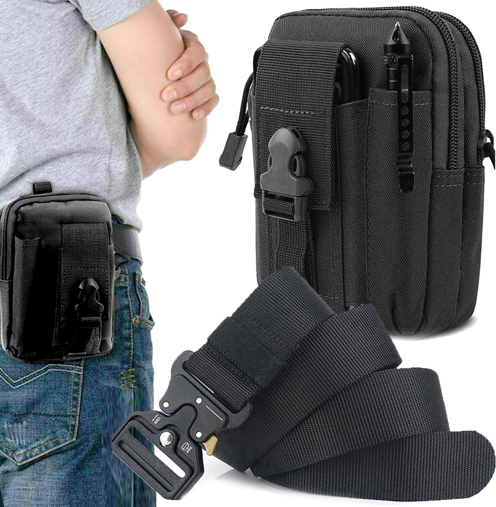 SASZETKA NERKA TAKTYCZNA MILITARNA WOJSKOWA SURVIVAL KIESZEŃ + PAS PASEK