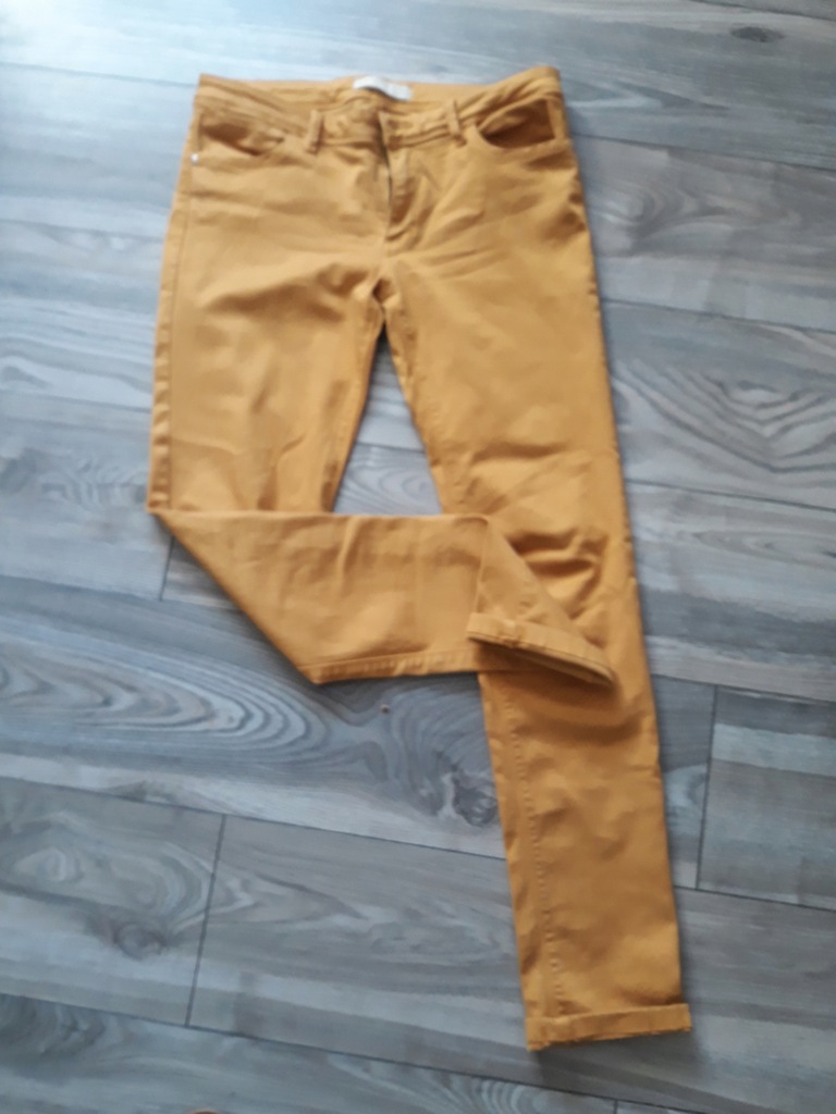 *ZARA DENIM* MIODOWE RURKI L/ XL 40/42* JAK NOWE*