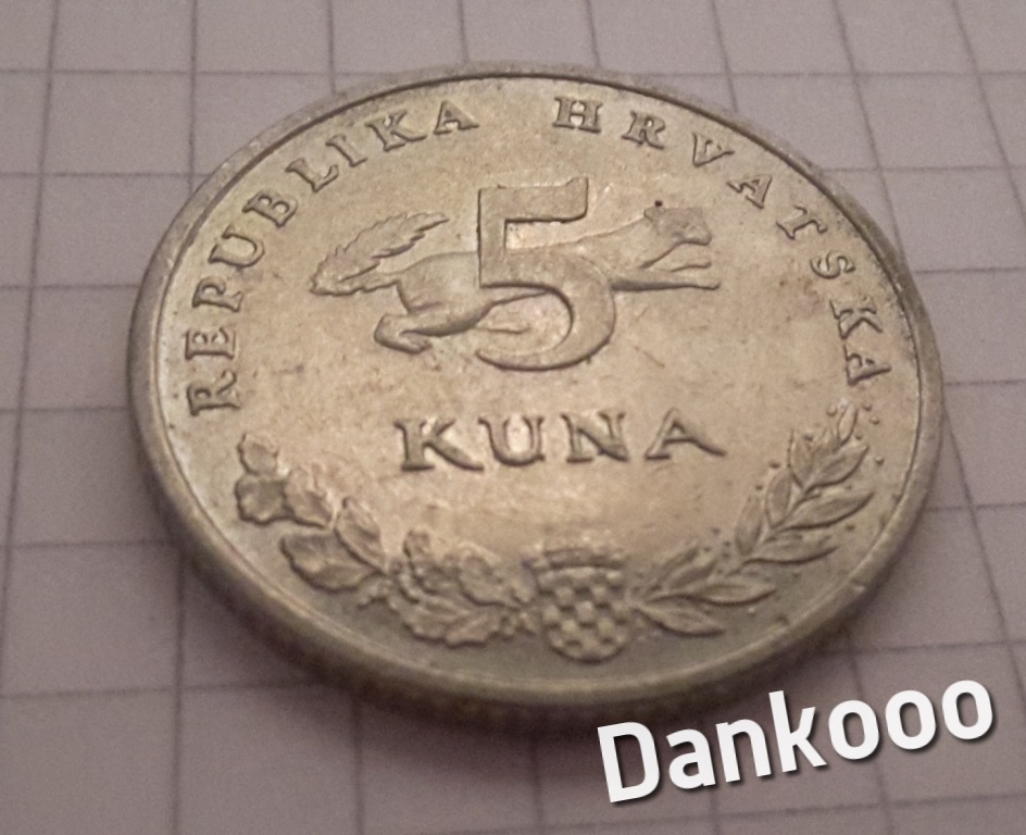 Monety Europy Chorwacja 5 Kuna  2001