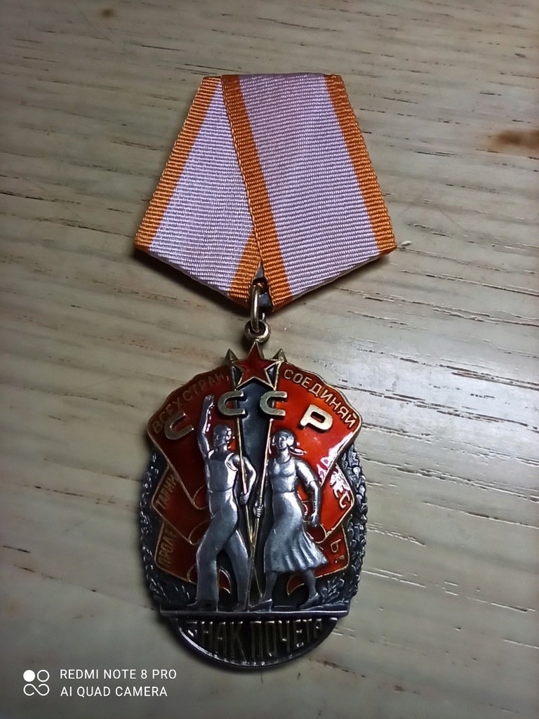 ZSRR Order Odznaki Honorowej Znak Poczeta