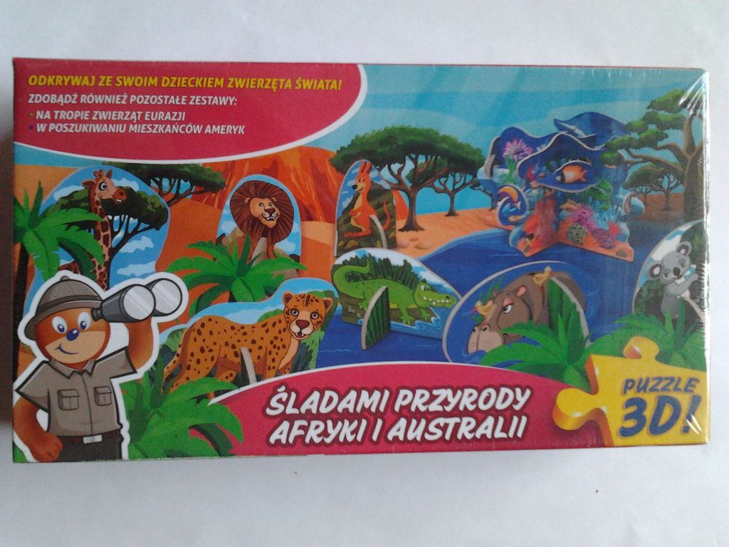 Puzzle 3D Śladami przyrody Afryki i Australii