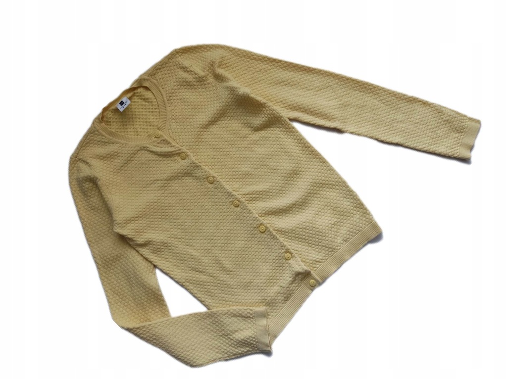 NM72*HEMA* Sweterek bluzka rozpinana żółty 146-152