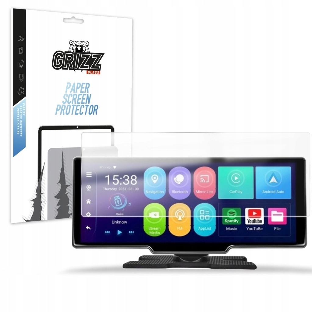 Folia matowa GrizzGlass PaperScreen do radia samochodowego Android Dee