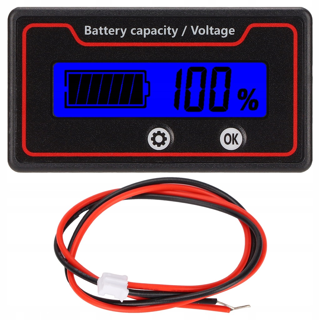 WSKAŹNIK NAŁADOWANIA AKUMULATORA 12-84 V LCD