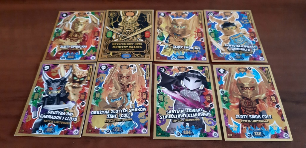 8 kart limitowanych Ninjago seria 8 LE 1 - 8