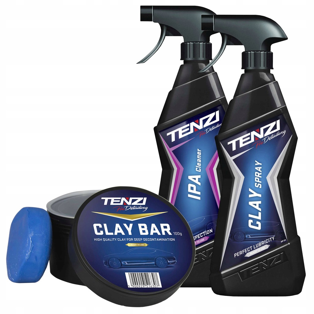 Tenzi Pro Detailing Clay Spray + Clay Bar + IPA