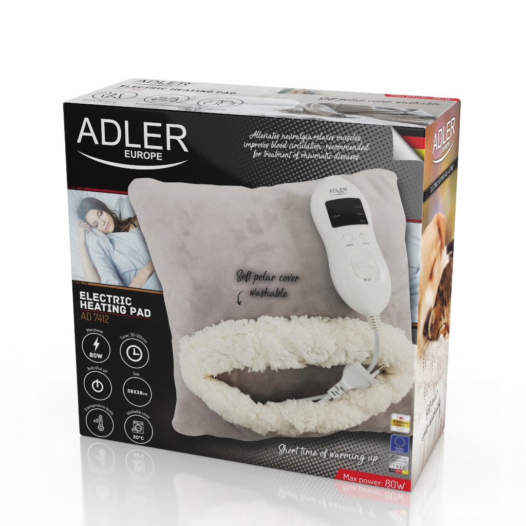 Adler Blanket heating pad AD 7412 Number of heating levels 8 Number of pers