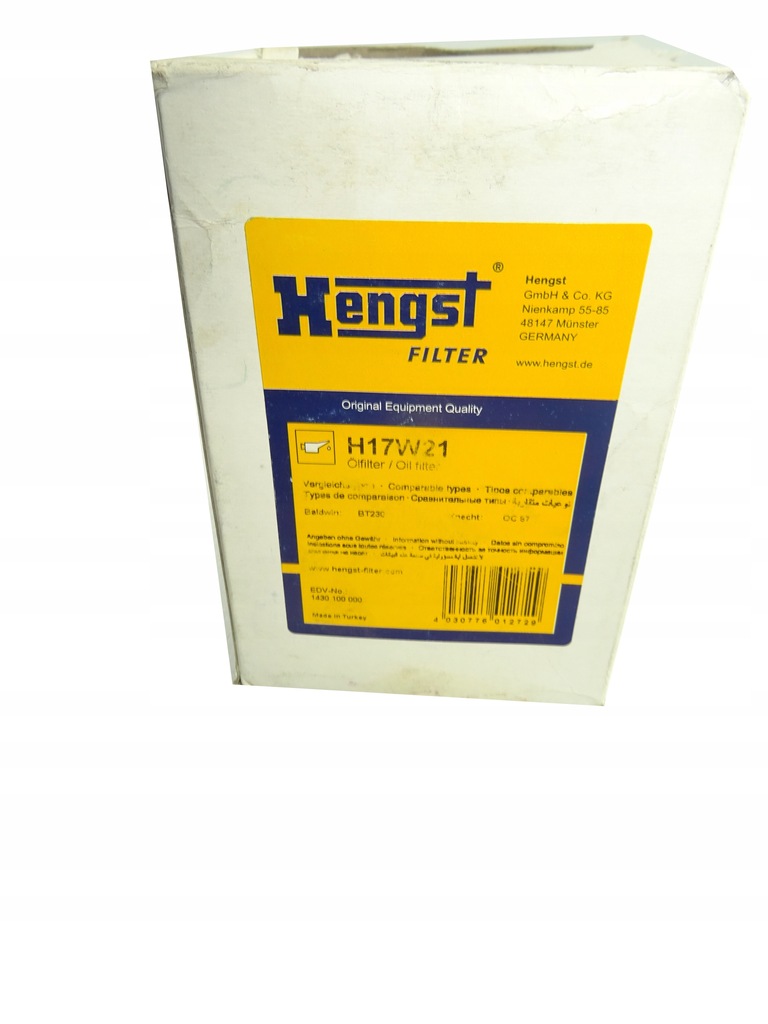 HENGST H17W21 Filtr oleju