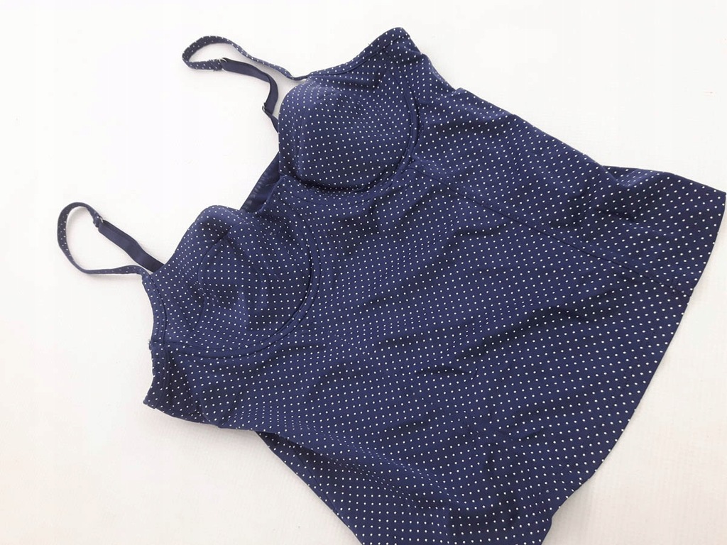 M&S modny TOP KĄPIELOWY tankini GROSZKI 85A