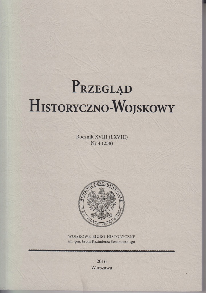 Przegląd Historyczno-Wojskowy 18/4 2016