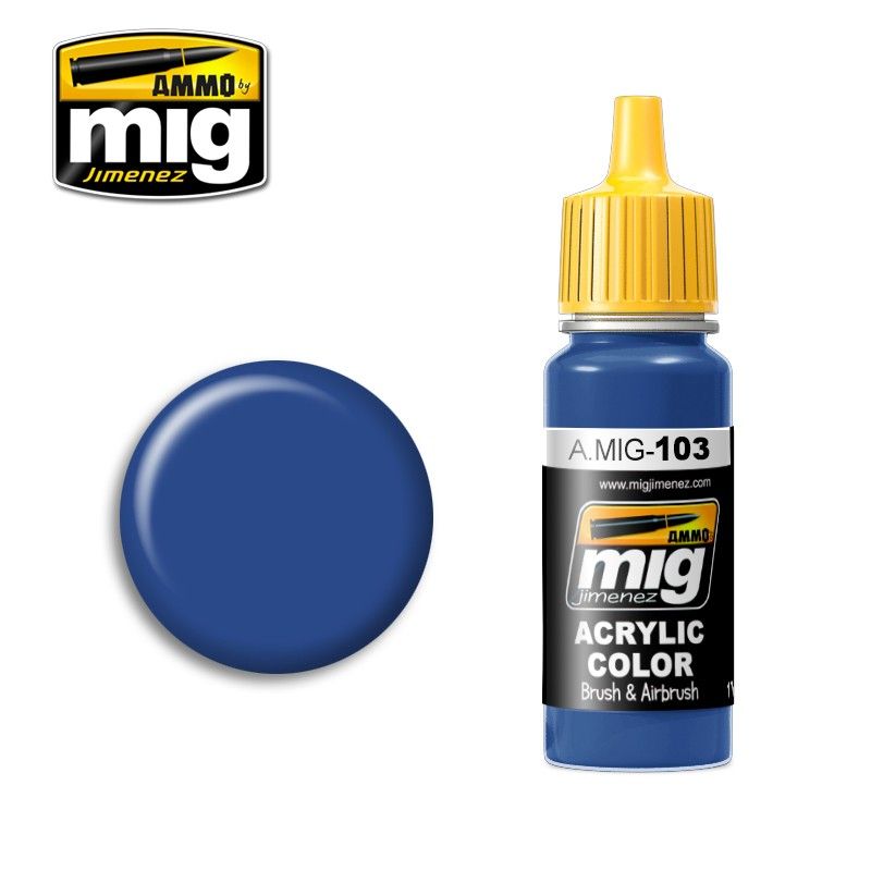 AMMO MIG 103 - Medium Blue - farba akrylowa 17ml