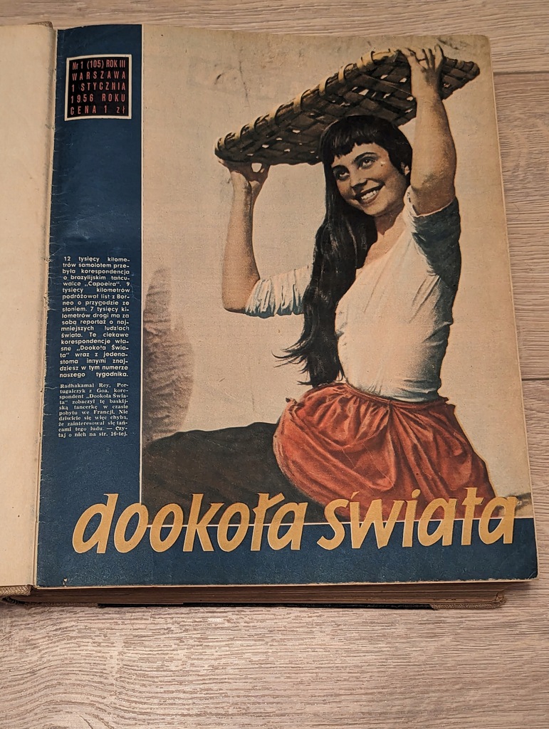 Dookoła Świata rocznik oprawiony 1956 PRL czasopismo