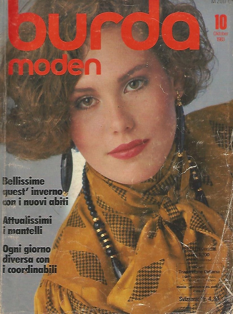 Burda moden nr 10/1983 z wykrojami niemiecka