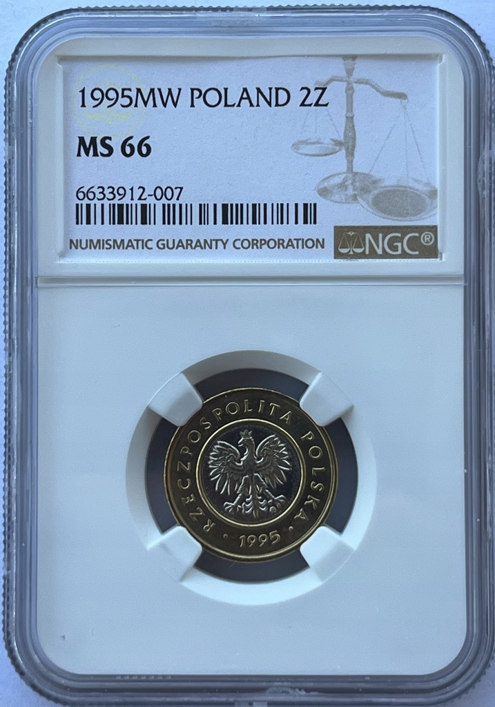 2 złote 1995 - NGC MS 66