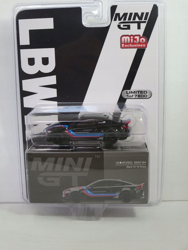 Mini GT 1:64 LB Works BMW M4 LHD black M Stripes