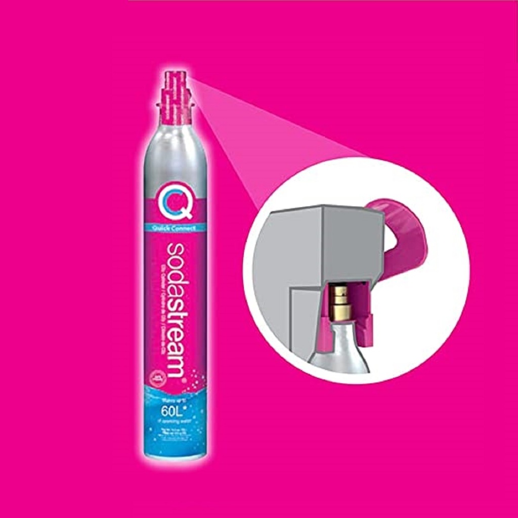 Adattatore Rapido CO2 Per SodaStream - Compatibile Con Serie Terra/Art/DUO, Filettatura TR21-4, Colore Rosa - Foto 3