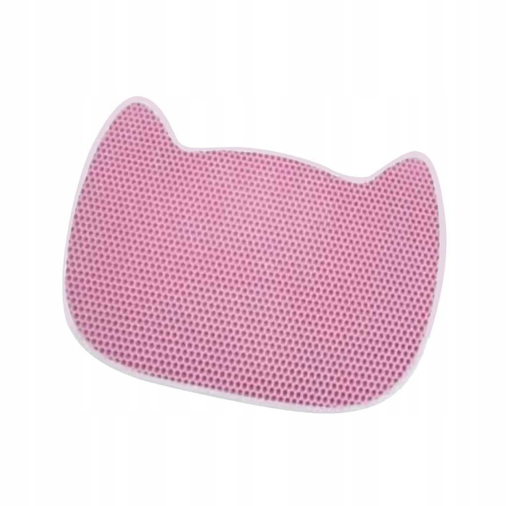 Cat Litter Mat Double Layers Kitty Litter Mat Durable Reusable Pink
