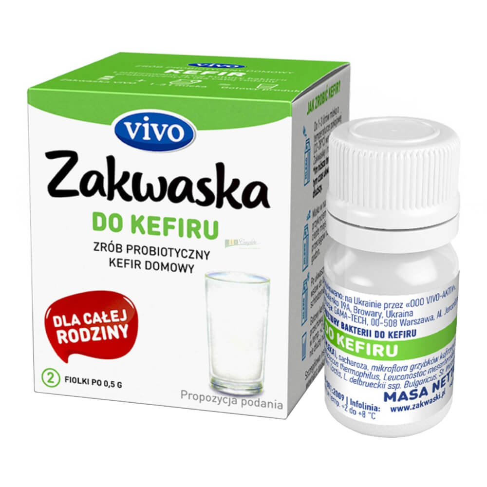 Kefir VIVO żywe kultury bakterii 2x0,5g ZAKWASKI